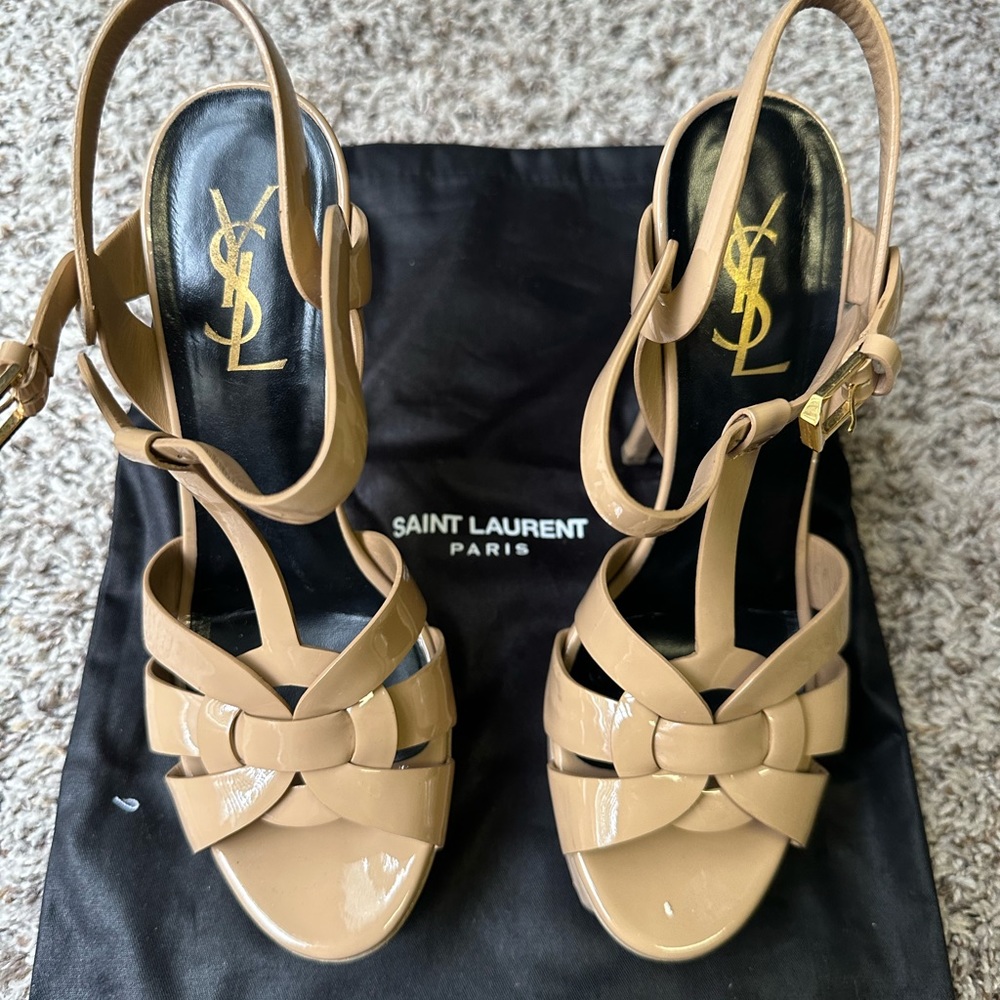 YSL TRIBUTE PLATFORM SANDALS